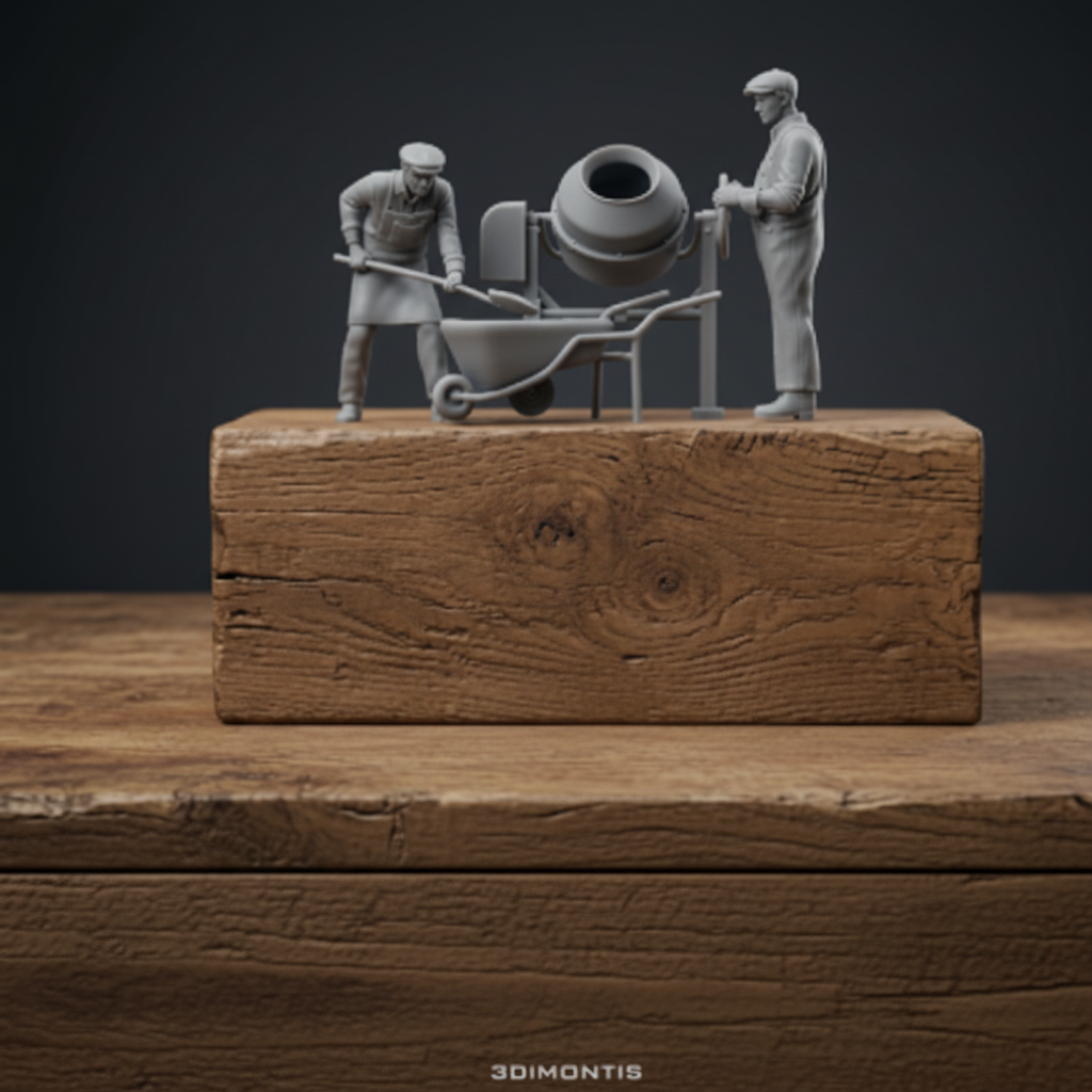 MM5039 Retro construction workers