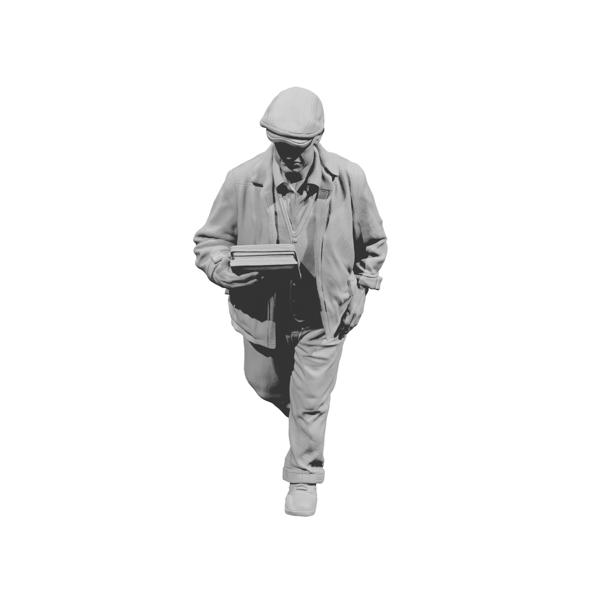 MM2162 1950s Pedestrians-9 Walking Man in Flat Cap