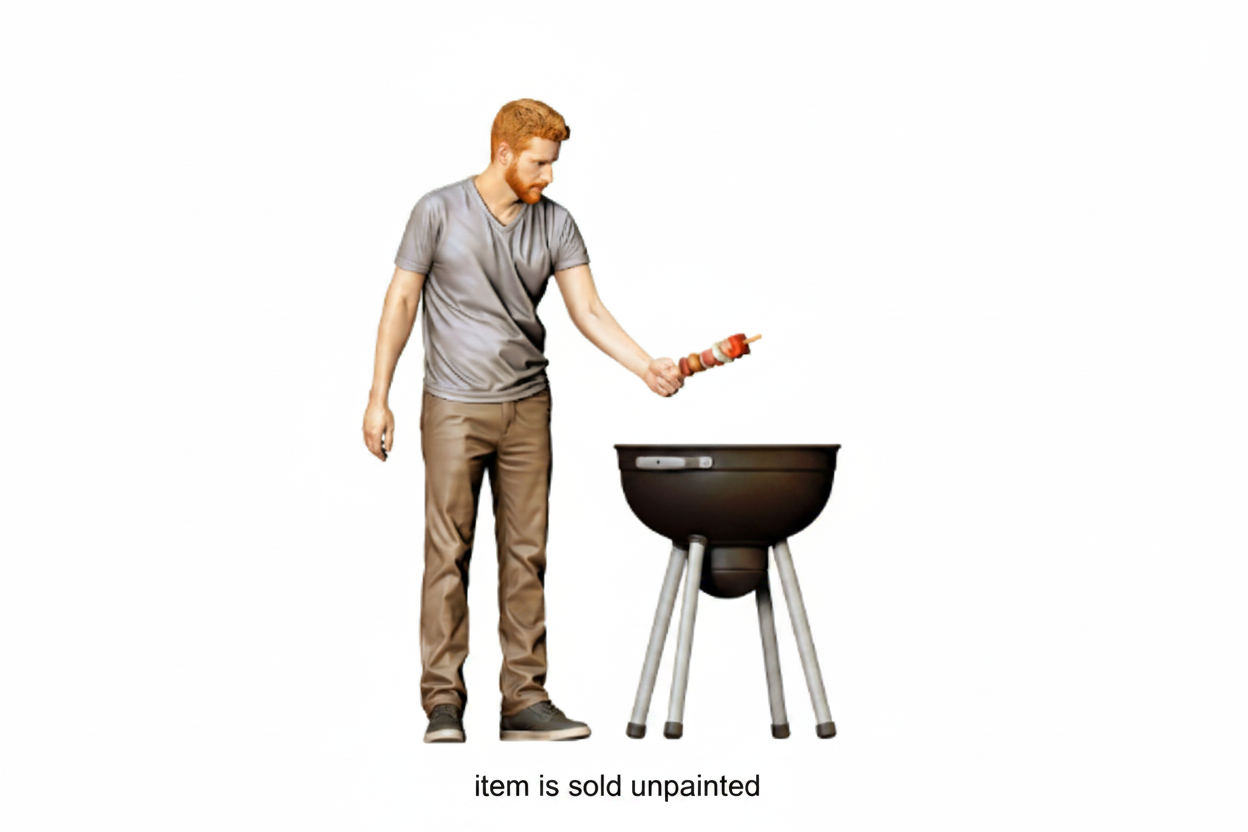 MM5045 Man having a barbeque