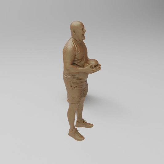 MM4405 Male holding Large Burger
