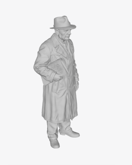 MM439 1940s European Man with Newspaper