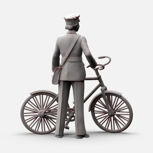 MM1154 WW2 RAF WAAF with Pushbike Figure
