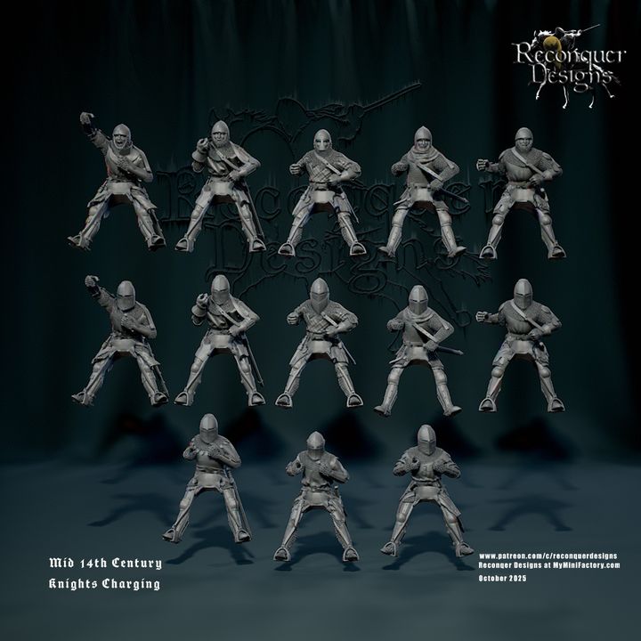 REM0177 Mid 14th c Knights set B Charging
