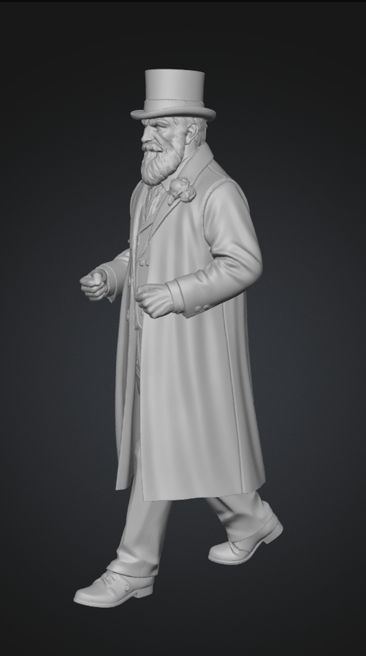 DG009 Gentleman in top hat and long coat
