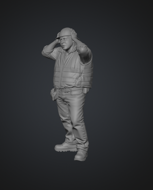 DG028 Surprised construction worker