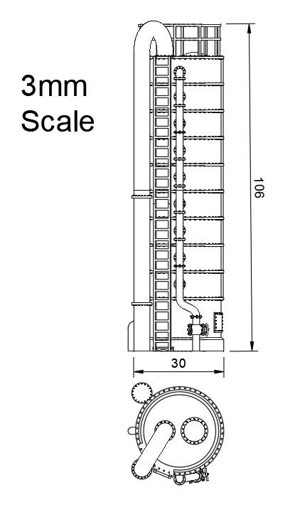 GM506E – Gas Works Gas Scrubber 3mm/TT120 Scale
