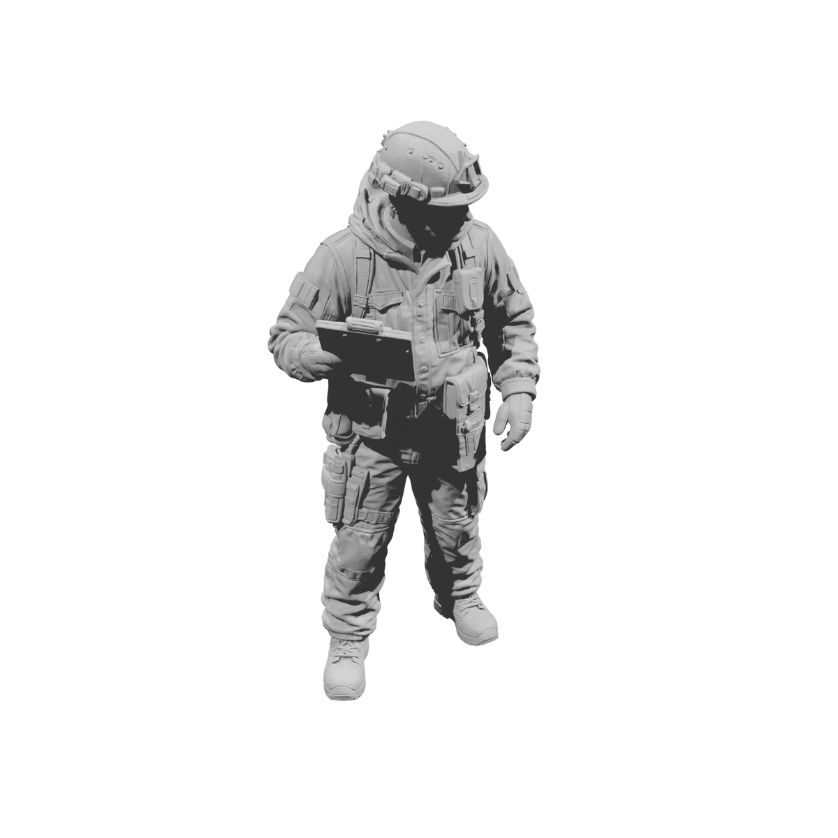 MM2193 Hazmat Materials Crew-25 Officer with Clipboard