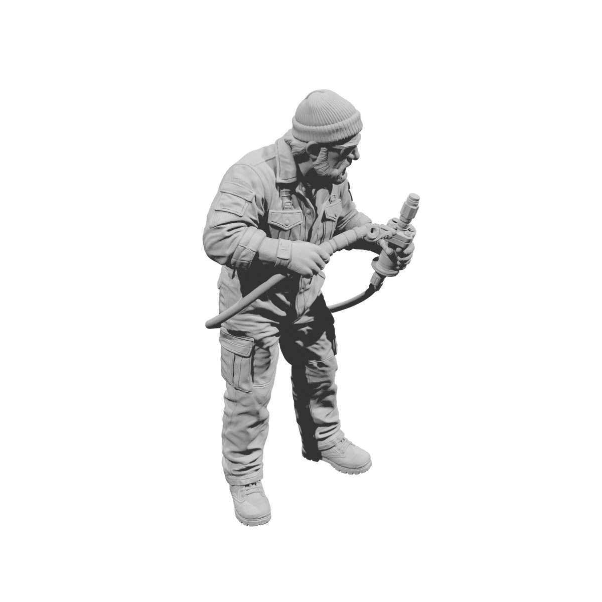 MM2200 Heavy Equipment Mechanic-4 Worker with Fuel Nozzle