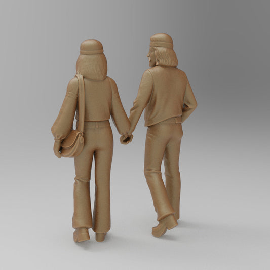 MM4428 1970s Street Scene Hippie Couple