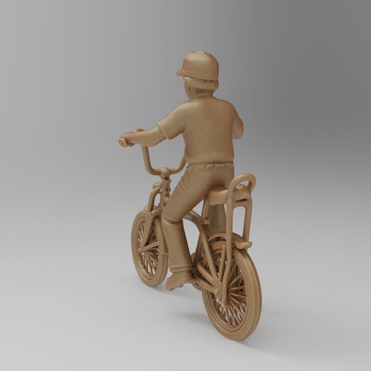 MM4428 1970s Street Scene Kid On Bike 2