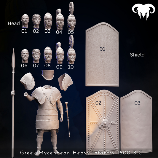 MIN102 Greek Mycenaean Heavy Infantry 1500 BC