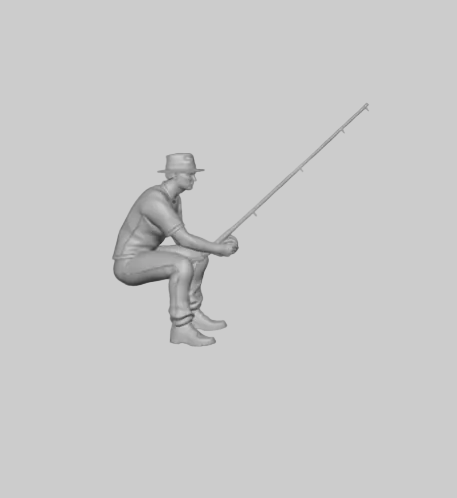 MM336 Male Sitting Fishing