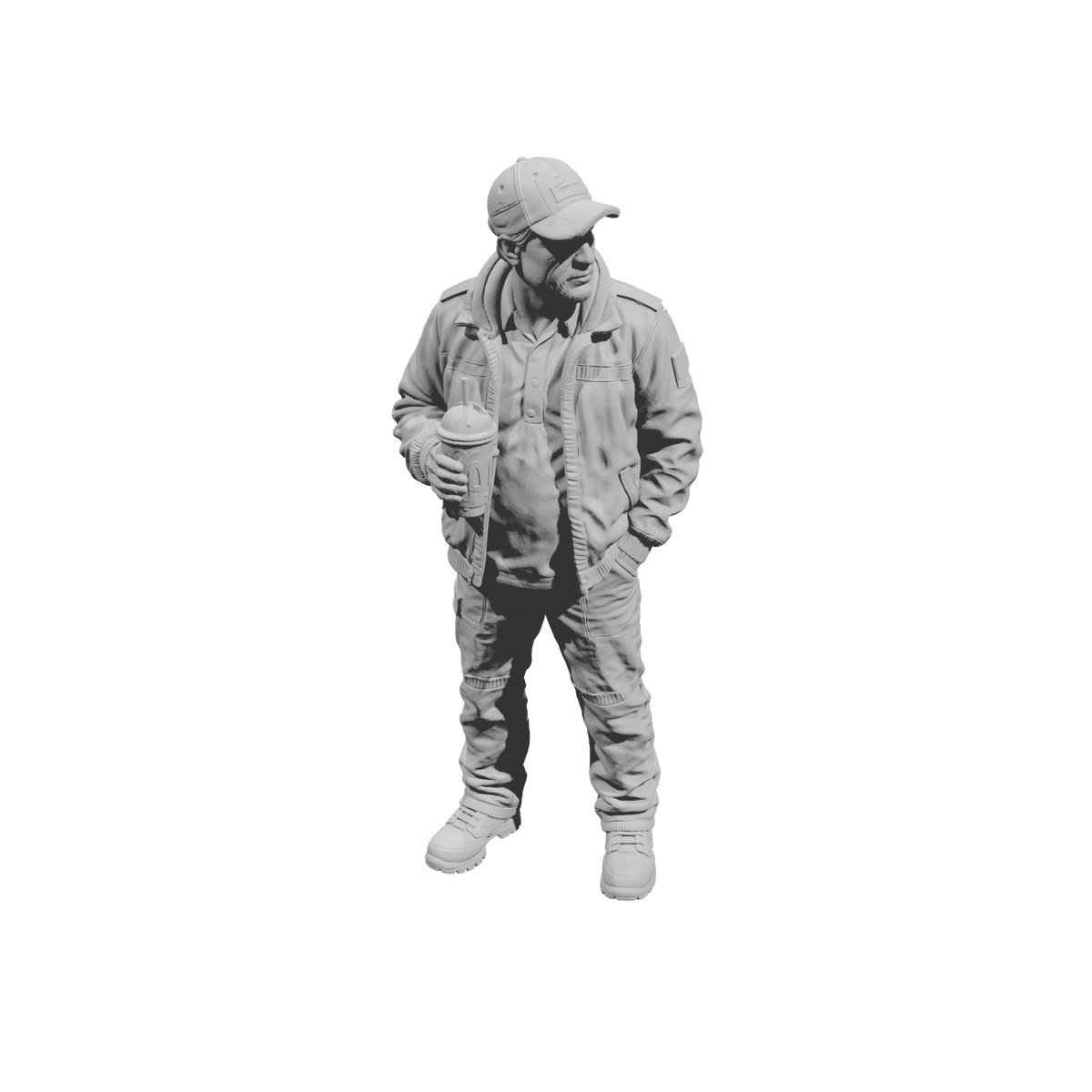 MM2294 Night Shift Convenience Store Crew-22 Male with Drink
