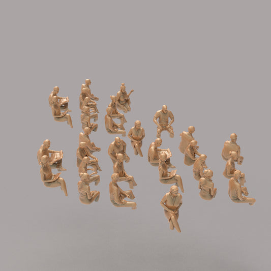 MM873 Sitting Train or Bus Passengers x 30 Legs Cut