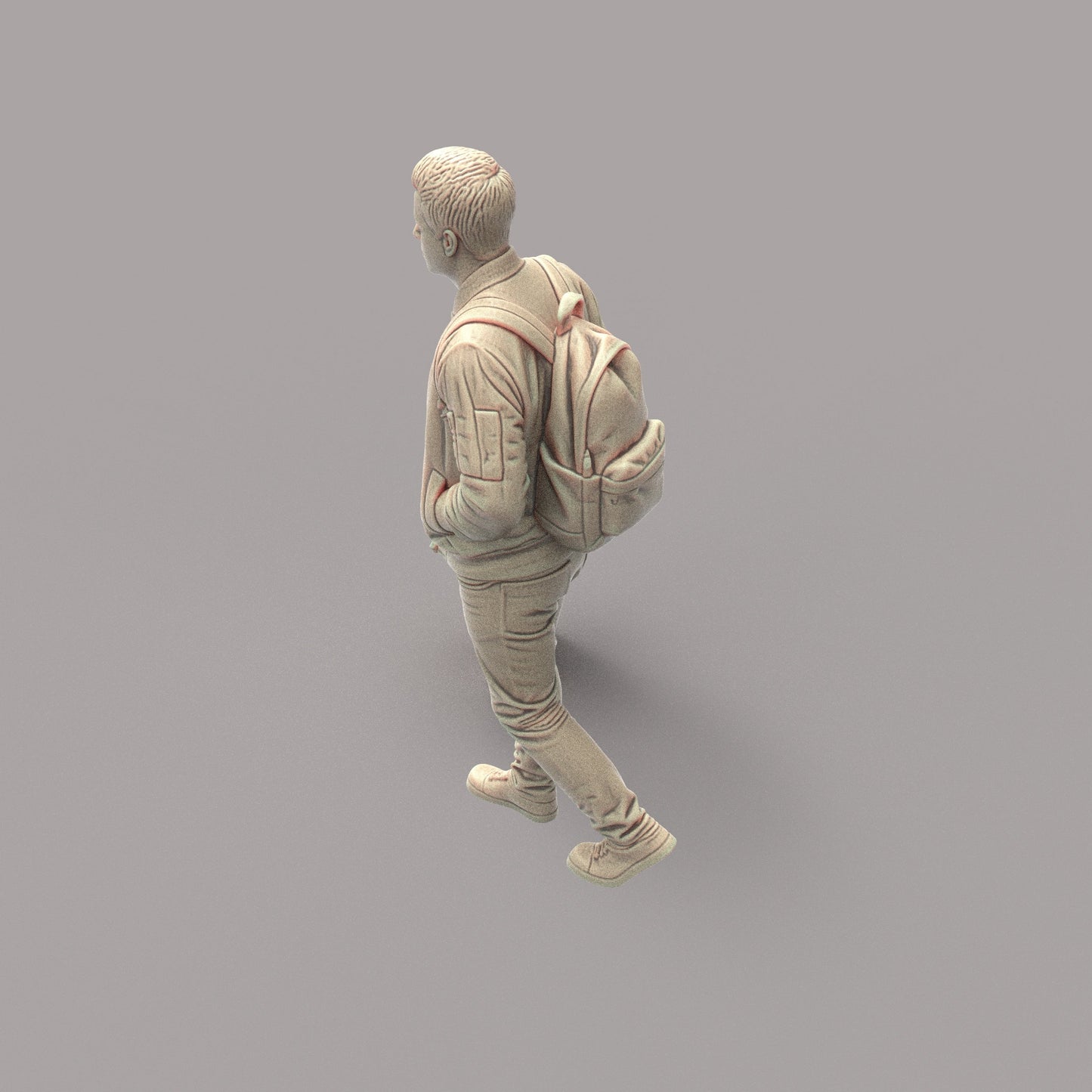 MM4178 Young Male Walking with Backpack