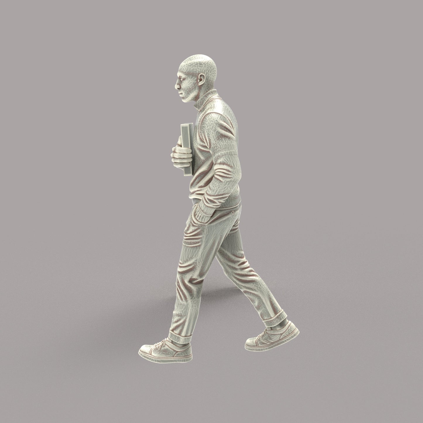 MM4188 Bald Male Walking