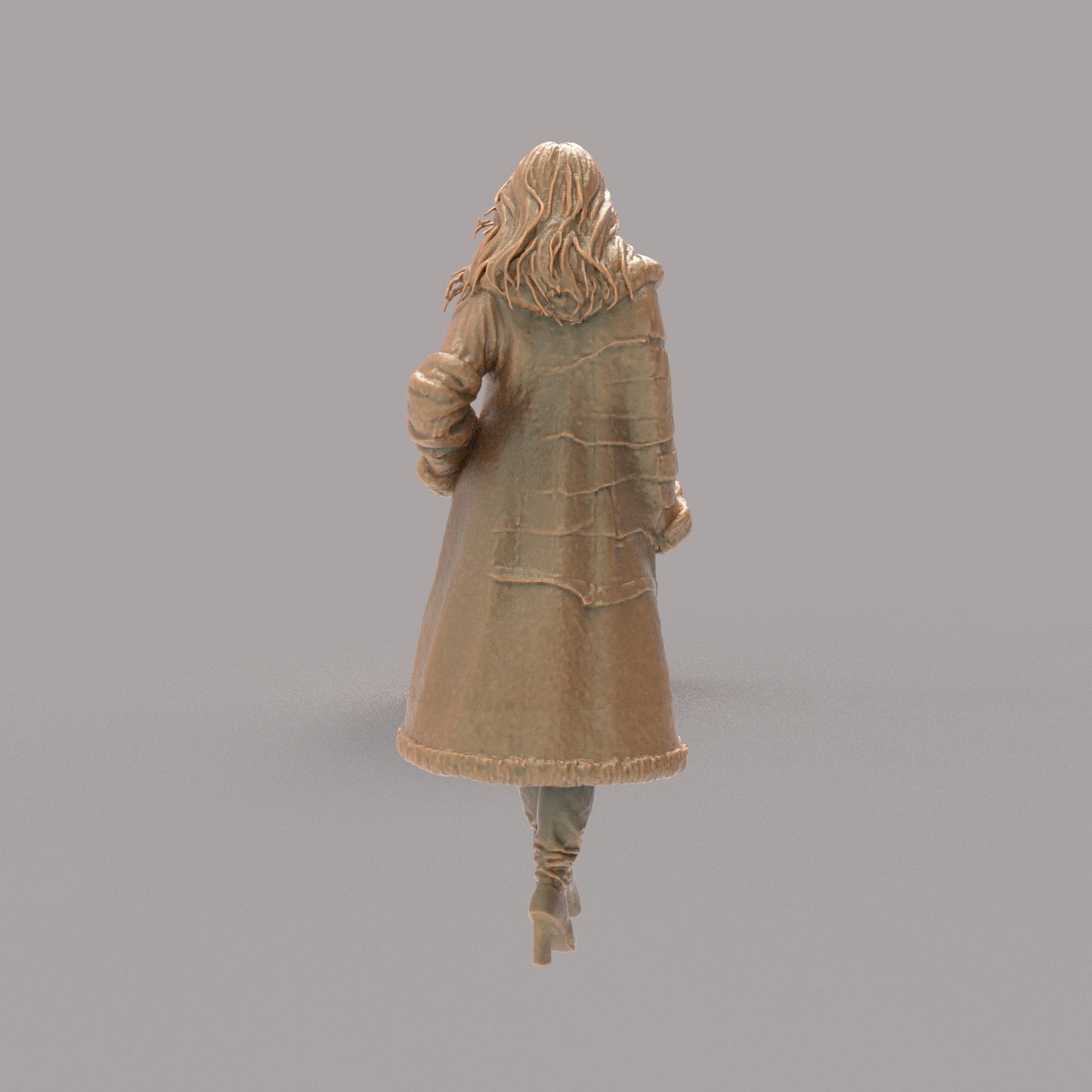 MM4287 Young Female Wearing Fur Coat
