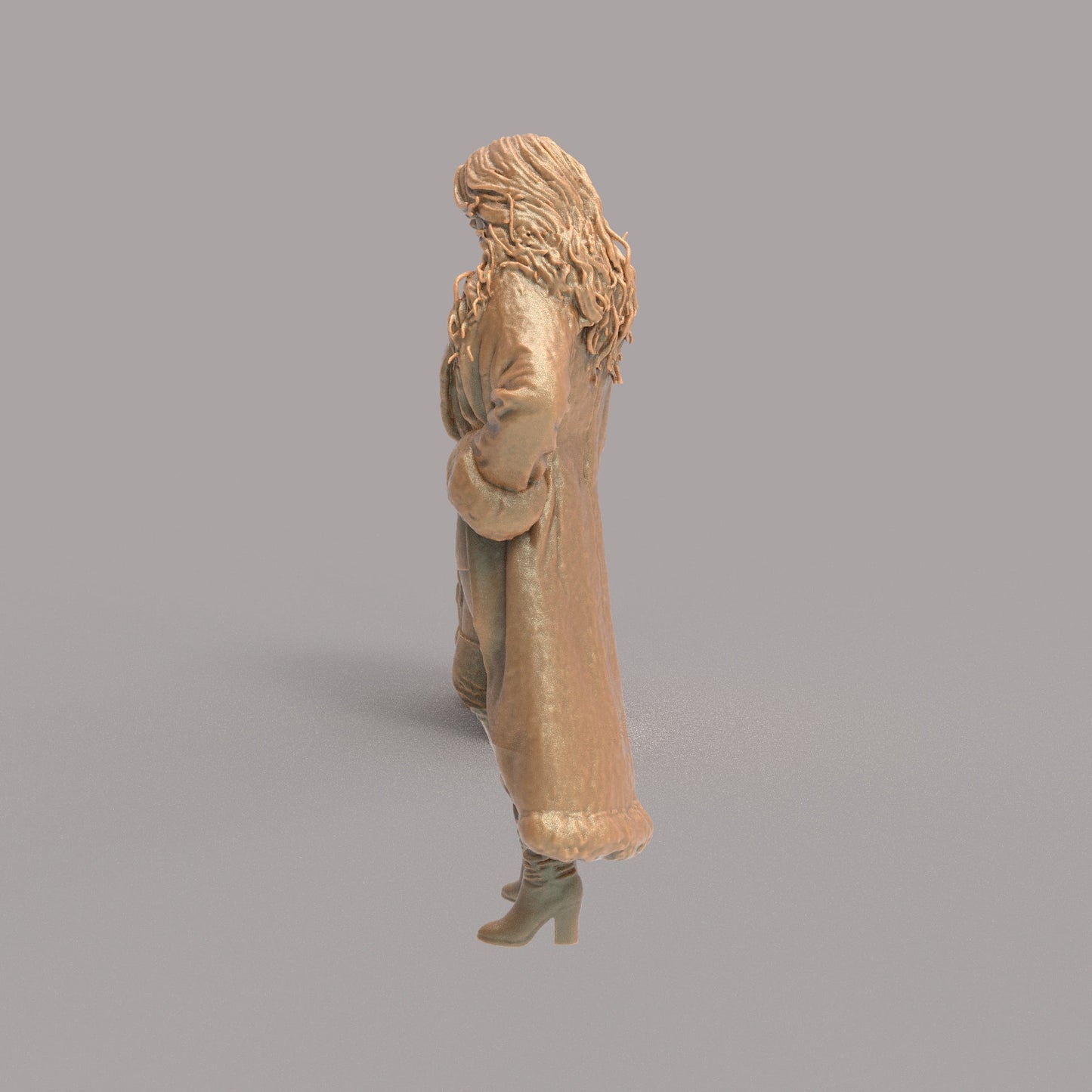 MM4288 Female Wearing Fur Coat