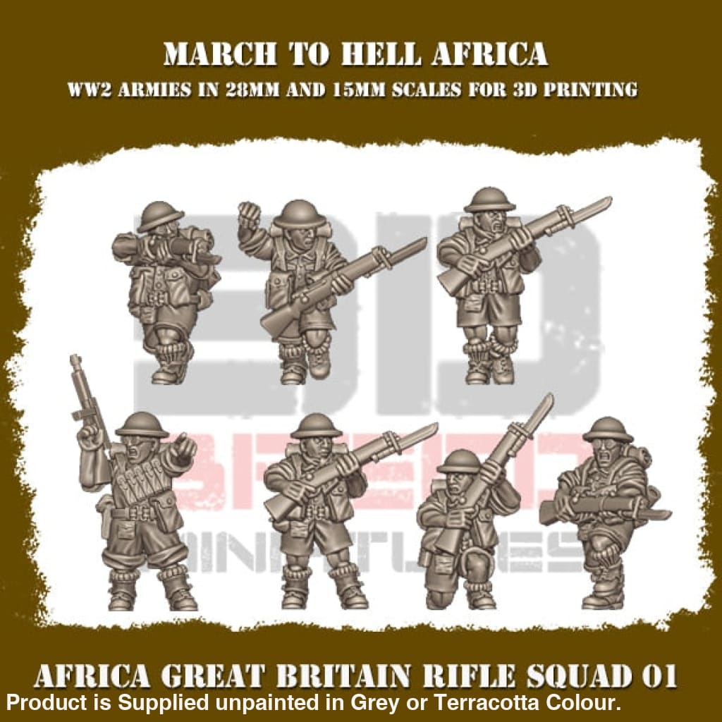 British Army Africa RIFLE SQUAD 01 Figure