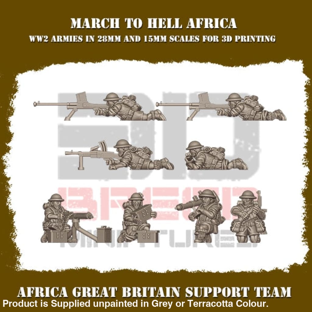 British Army Africa SUPPORT TEAM Figure
