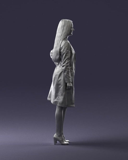 Female Doctor In Long Coat Figure