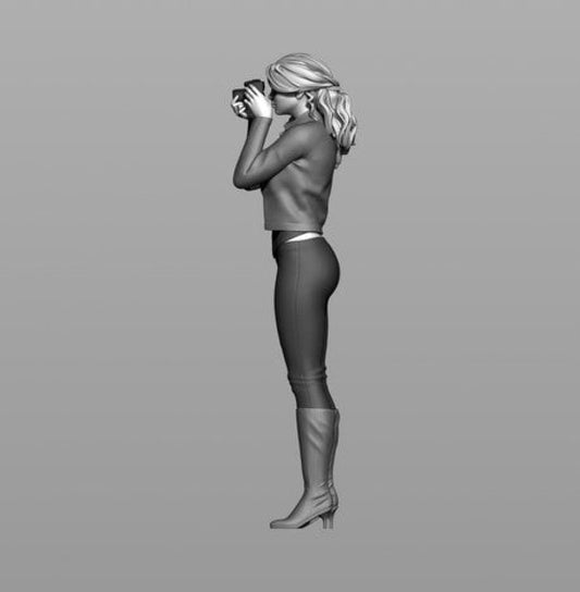 Young Girl Photographer Figure