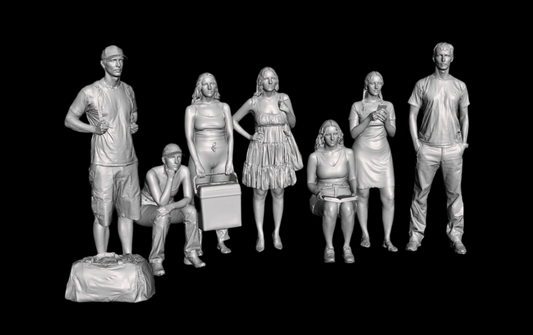 MM1102B OO Scale Passenger Figures Figure