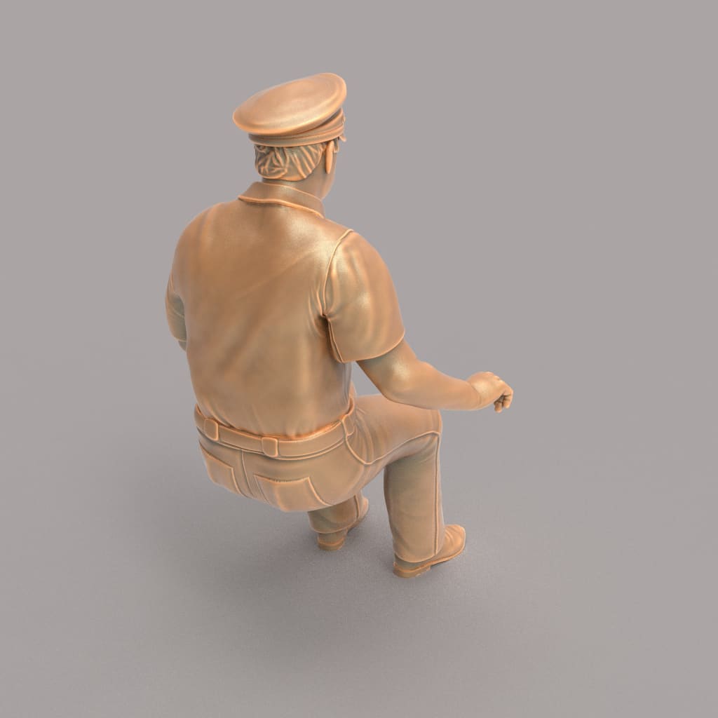 MM160B Male Bus/Train Driver with Hat Figure