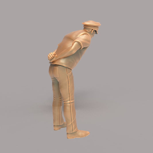 MM173 Traffic Policeman/Security Guard Leaning Over Figure