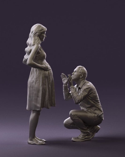 Male With Pregnant Female Figure