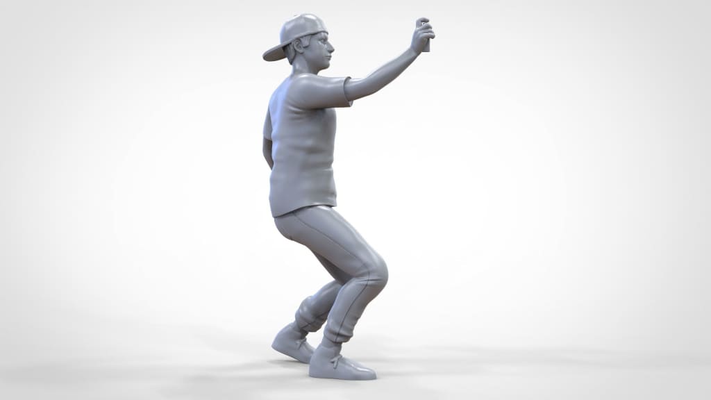 Young Male Graffiti Artist/vandal Figure