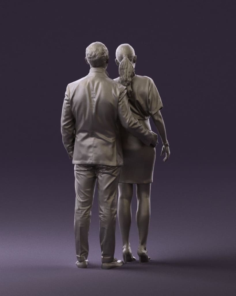 Mm865 Smart Male And Female Couple Figure