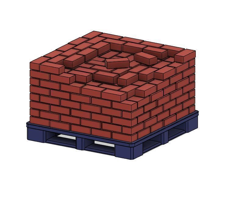 PJD089 Model Railway Brick Pallet Stacks