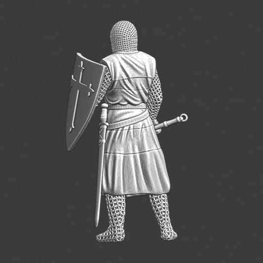 NCM052 Medieval Lazarus/Leper knight with flail Medieval