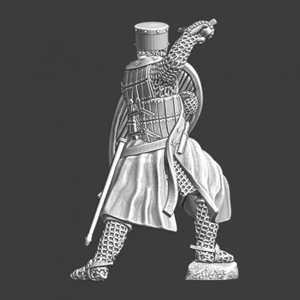 NCM086 Medieval religious knight fighting with sword Medieval