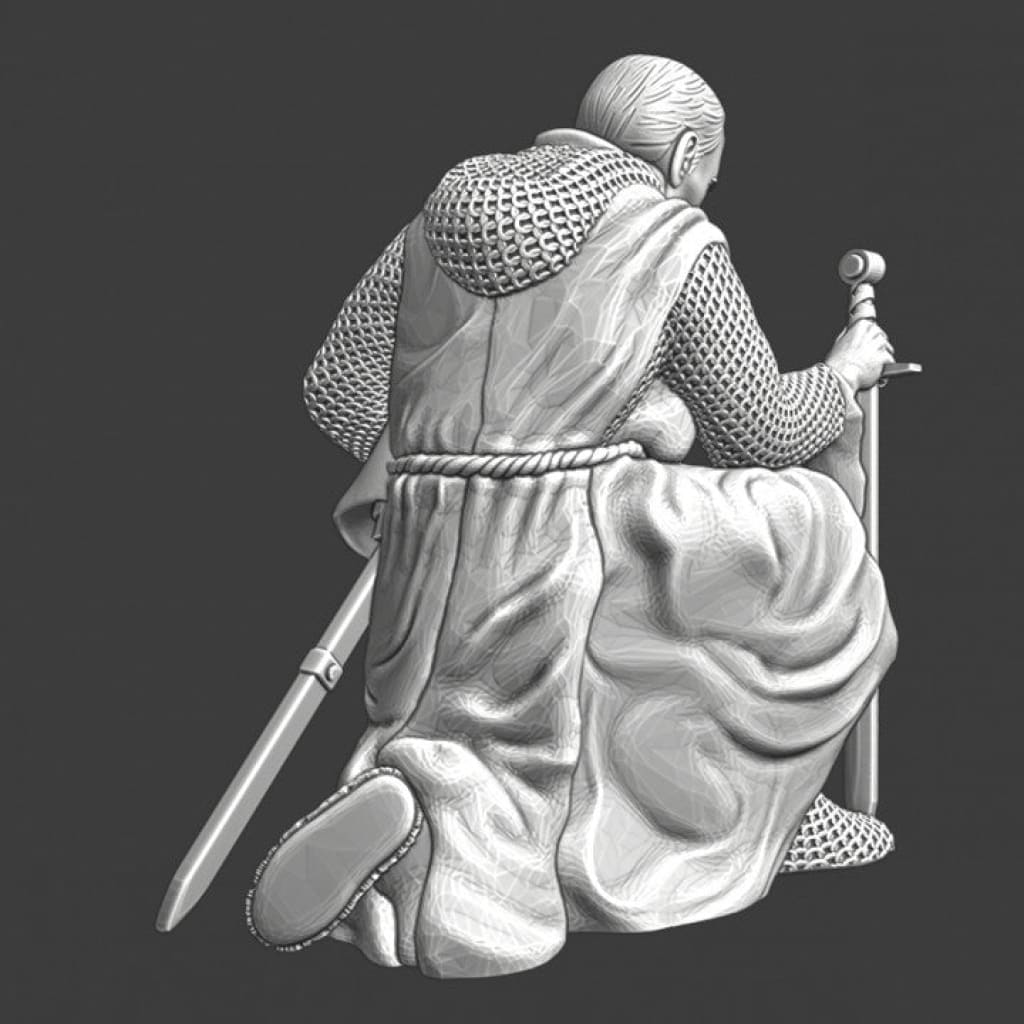 NCM128 Medieval bishop kneeling and praying Medieval