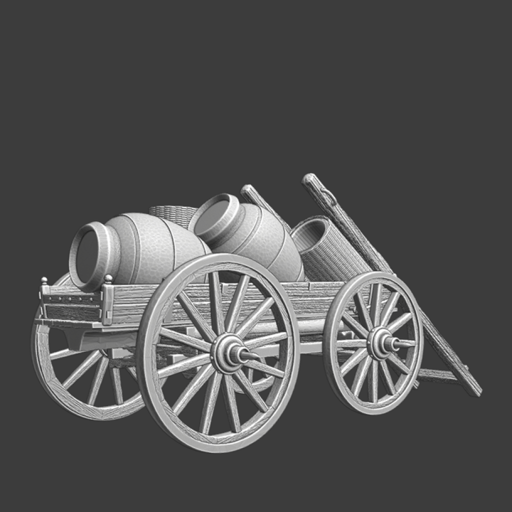NCM150 Medieval supply wagon with market goods Medieval