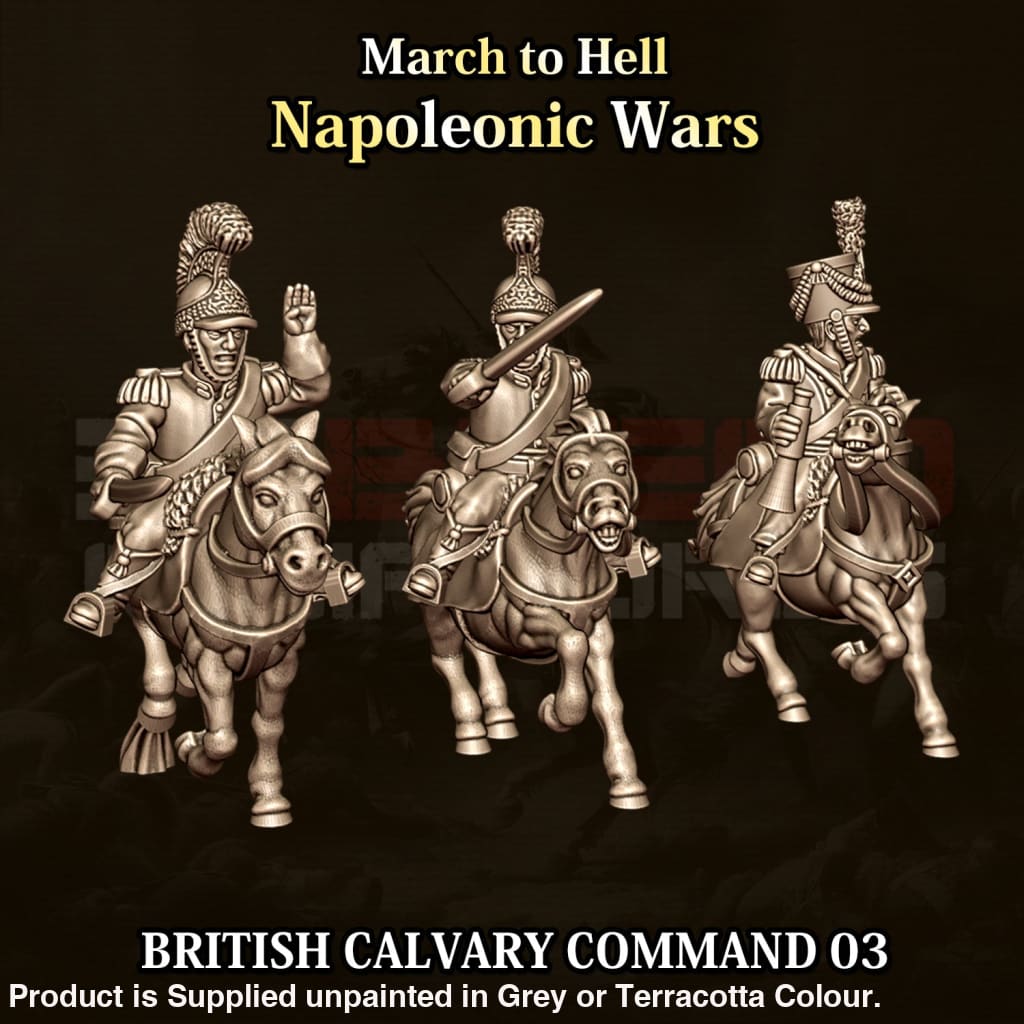 NWB Napoleonic British Cavalry Command 03 15mm Figure