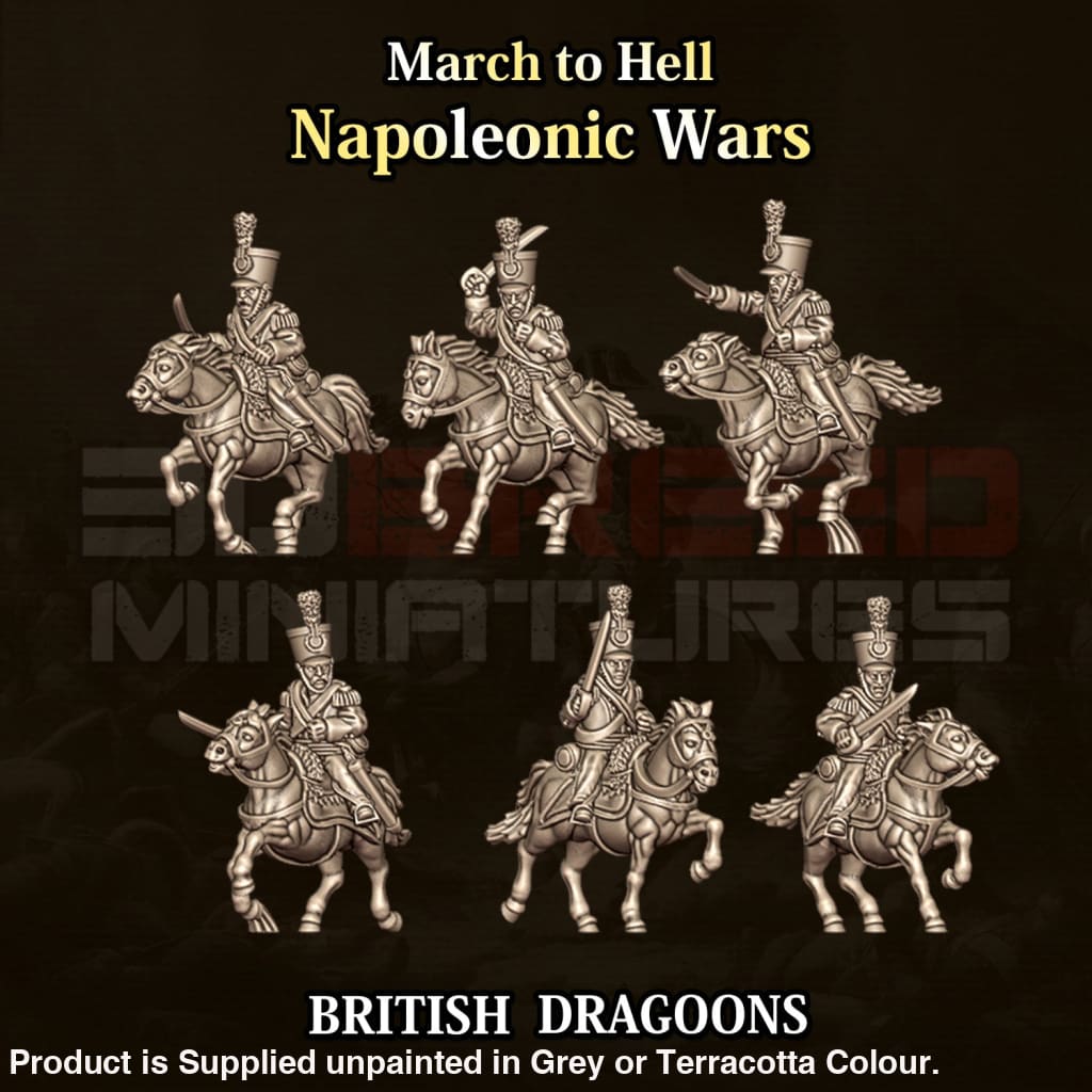 NWB Napoleonic British Dragoons Cavalry 15mm Figure