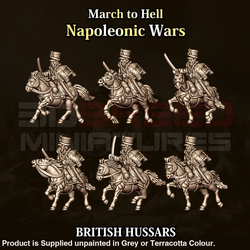 NWB Napoleonic British Hussar Cavalry 15mm Figure