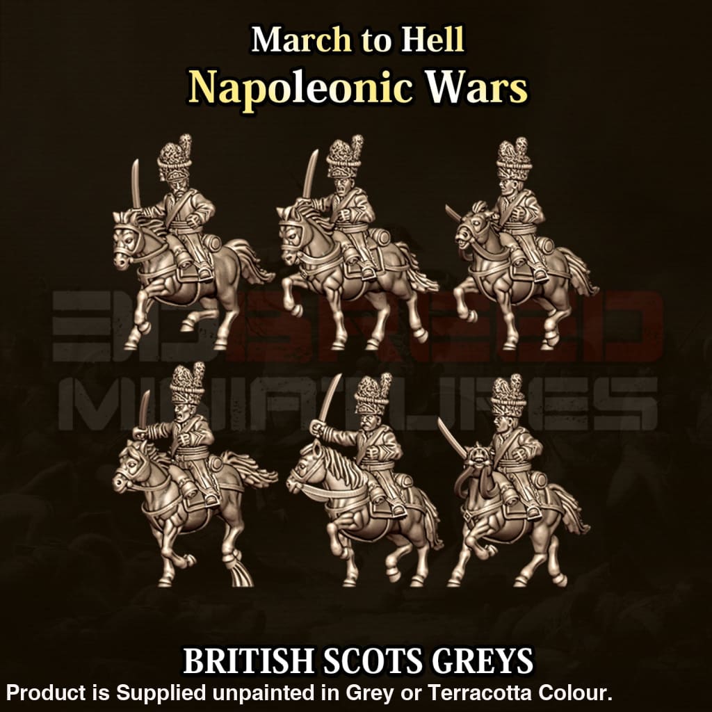 NWB Napoleonic British Scots Grey Cavalry 15mm Figure
