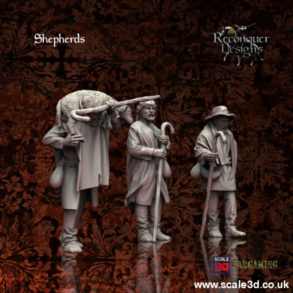 Medieval Shepherds And Sheep