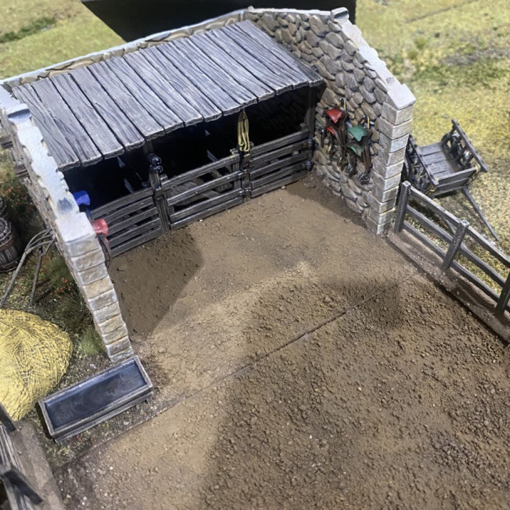 REM0074 Medieval Village Horse/Cattle/Sheep Stables Medieval