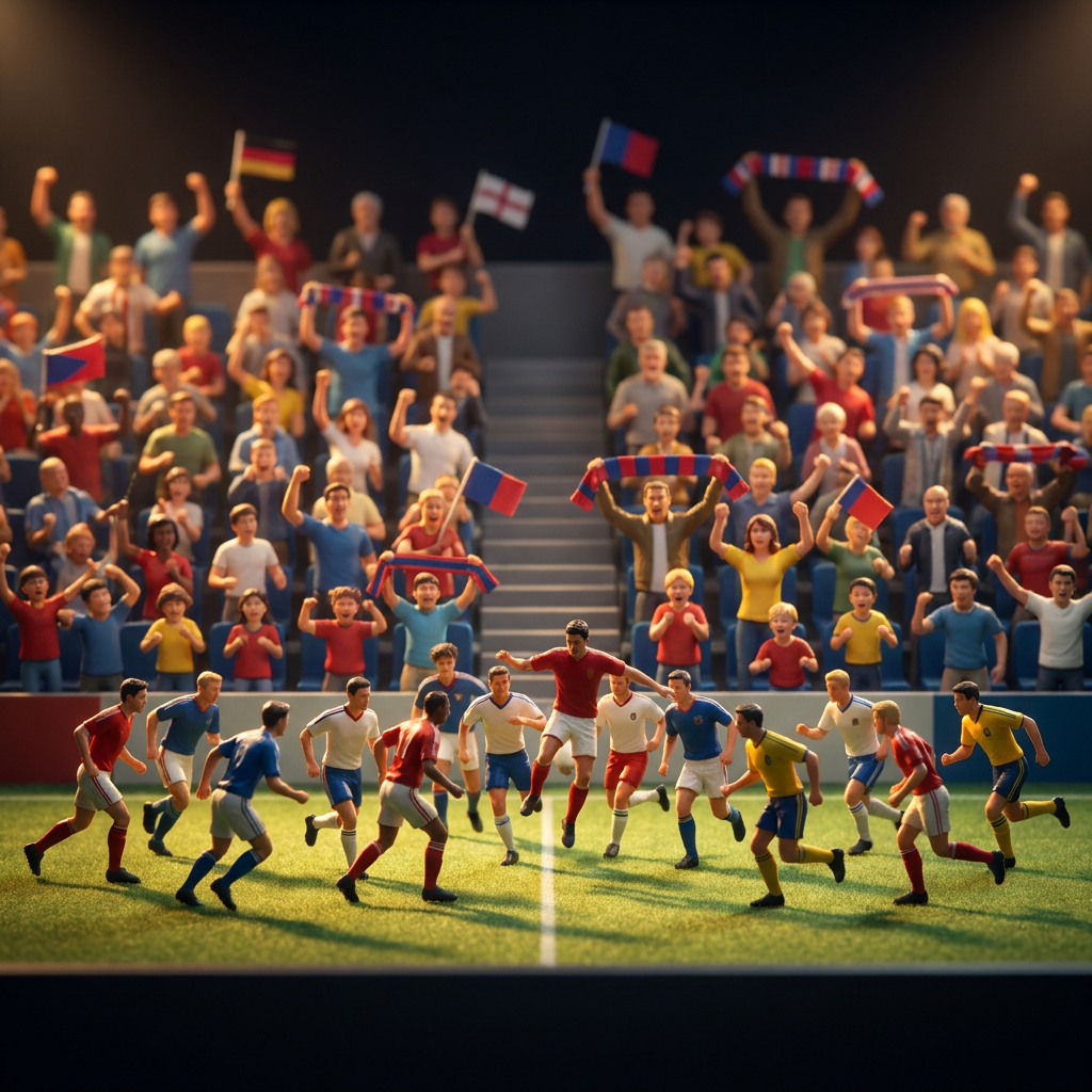 Football Players And Fans