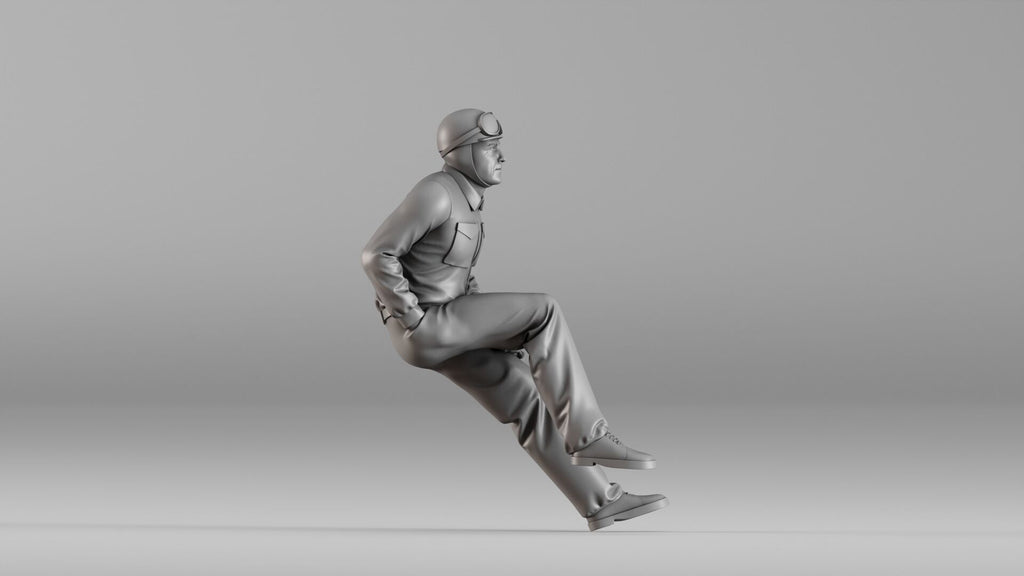 MM1351 Vintage Racing Driver Seated