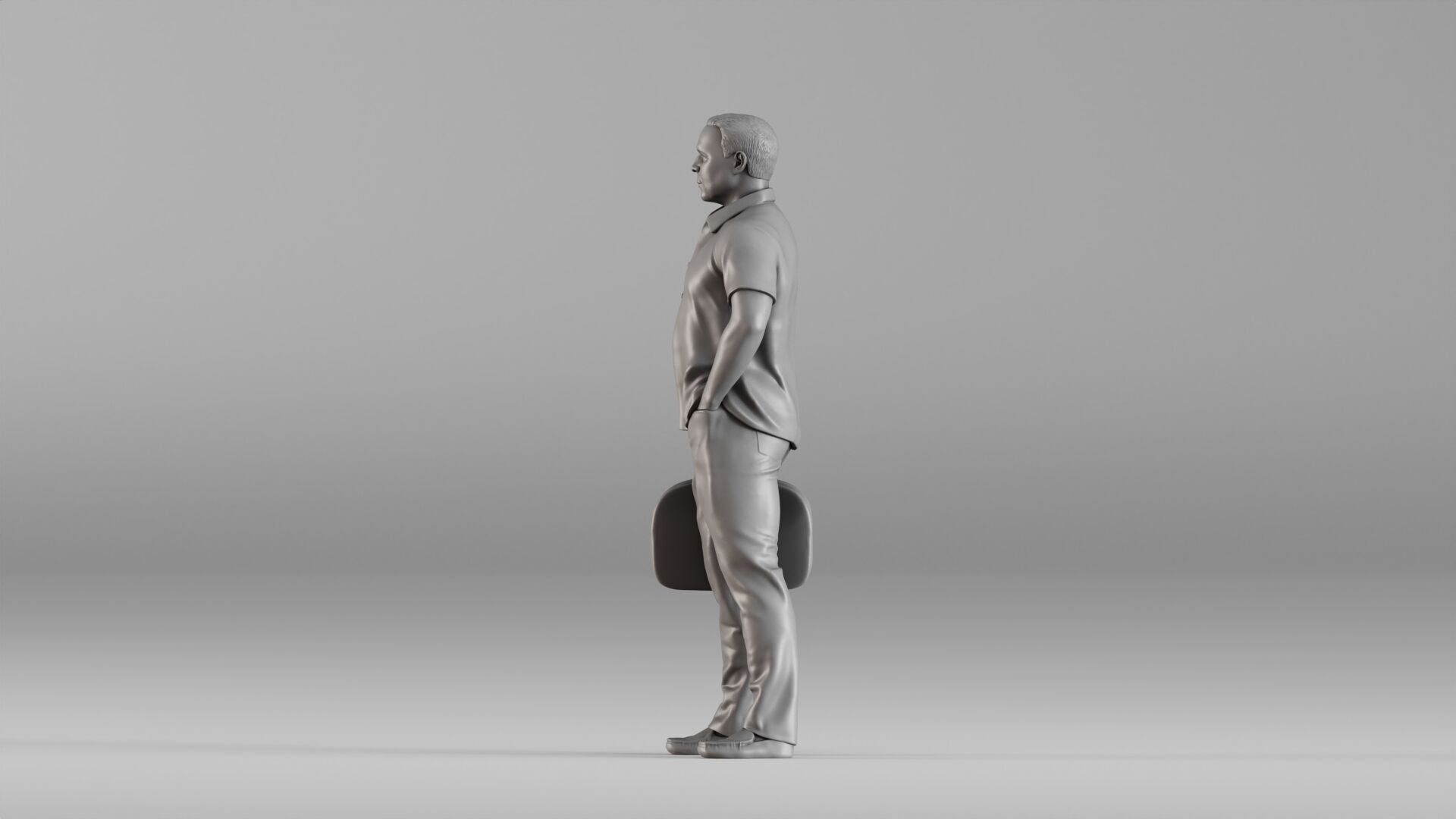 MM1352 Casual Man with Travel Bag