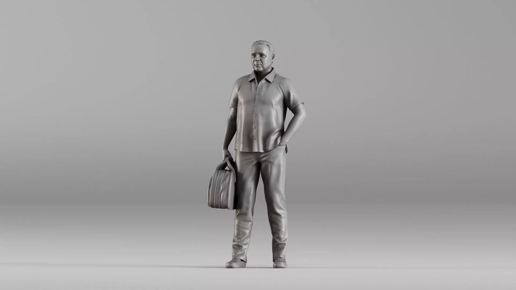 MM1352 Casual Man with Travel Bag