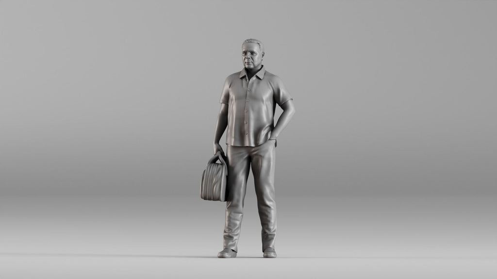 MM1352 Casual Man with Travel Bag