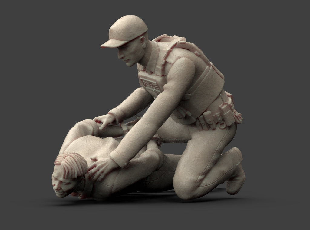 MM1223 Policeman Arresting Suspect