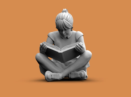 MM1394 Young Girl Reading